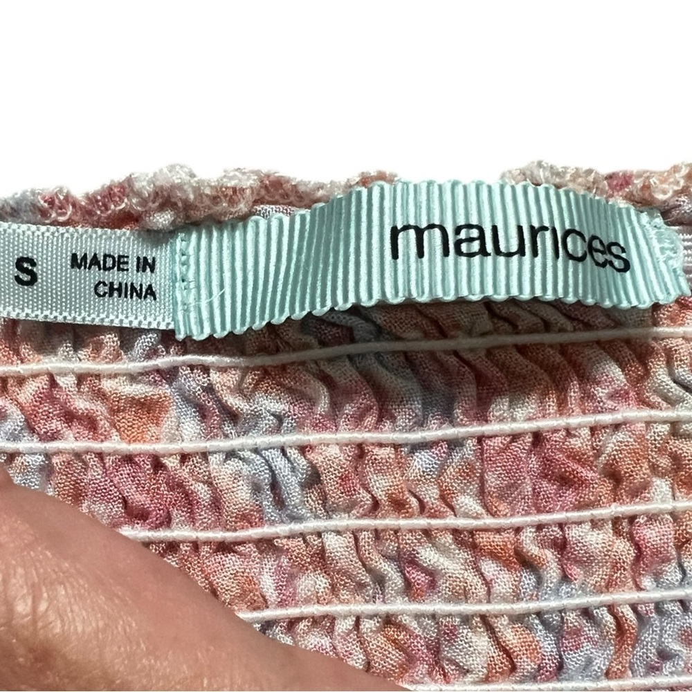 Maurices Orange and White Floral Mini Skirt EUC S - Picture 2 of 4